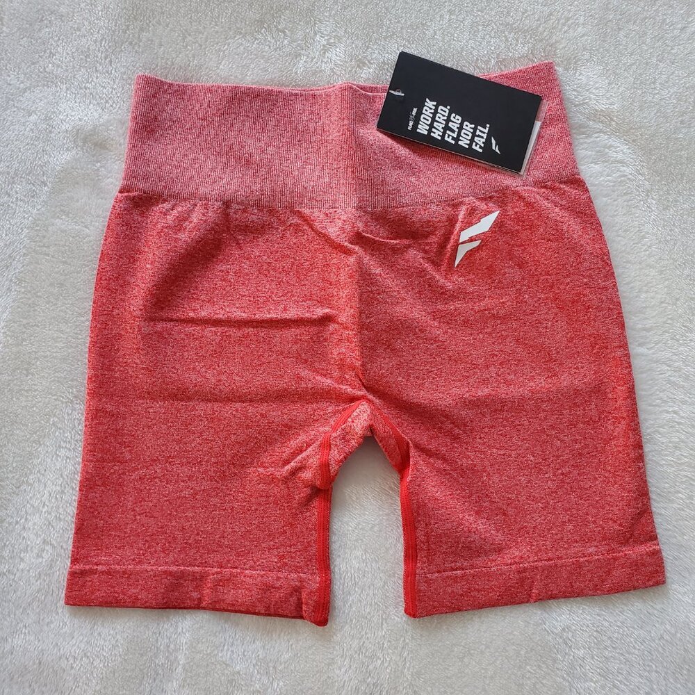 Flag Nor Fail Seamless Biker Shorts Red Small